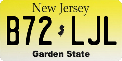 NJ license plate B72LJL