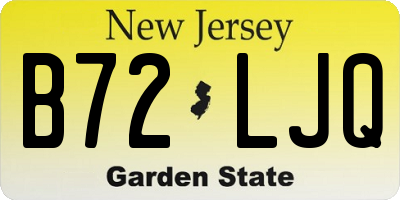 NJ license plate B72LJQ