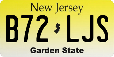 NJ license plate B72LJS