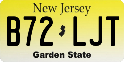 NJ license plate B72LJT