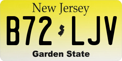 NJ license plate B72LJV