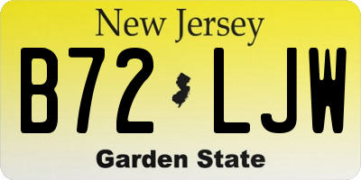 NJ license plate B72LJW