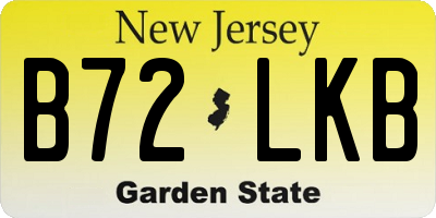 NJ license plate B72LKB
