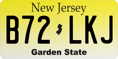 NJ license plate B72LKJ