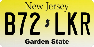 NJ license plate B72LKR