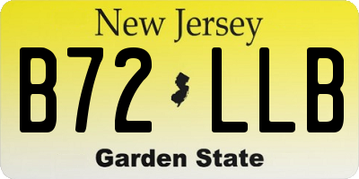 NJ license plate B72LLB