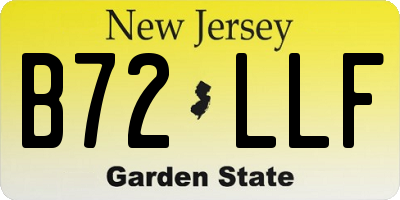 NJ license plate B72LLF