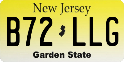 NJ license plate B72LLG