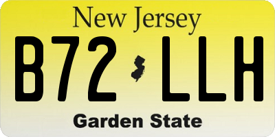 NJ license plate B72LLH