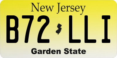 NJ license plate B72LLI