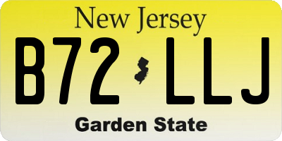 NJ license plate B72LLJ