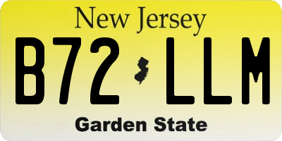 NJ license plate B72LLM