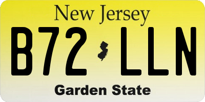 NJ license plate B72LLN