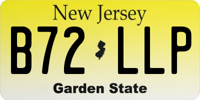 NJ license plate B72LLP