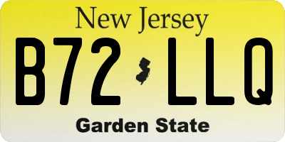 NJ license plate B72LLQ