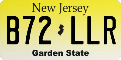 NJ license plate B72LLR