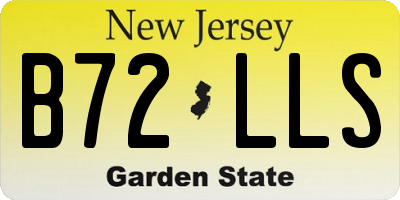 NJ license plate B72LLS