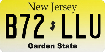 NJ license plate B72LLU