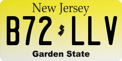 NJ license plate B72LLV