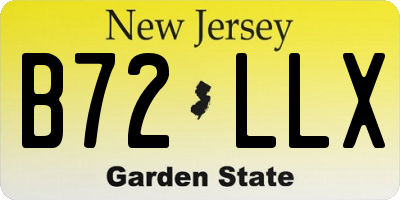 NJ license plate B72LLX