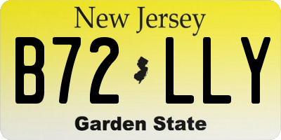 NJ license plate B72LLY