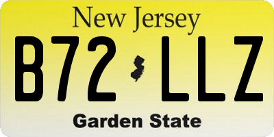 NJ license plate B72LLZ
