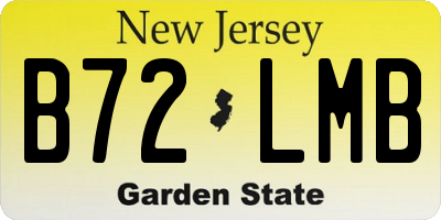 NJ license plate B72LMB