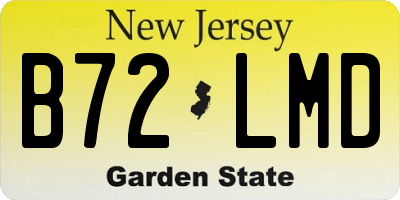 NJ license plate B72LMD
