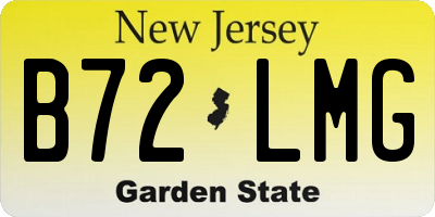 NJ license plate B72LMG