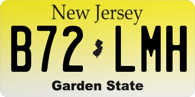 NJ license plate B72LMH