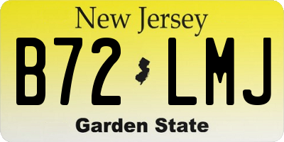 NJ license plate B72LMJ