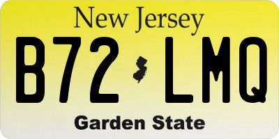 NJ license plate B72LMQ