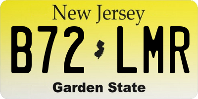 NJ license plate B72LMR