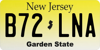 NJ license plate B72LNA