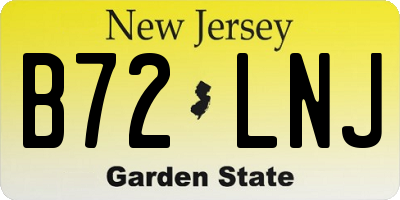 NJ license plate B72LNJ