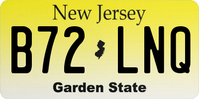 NJ license plate B72LNQ
