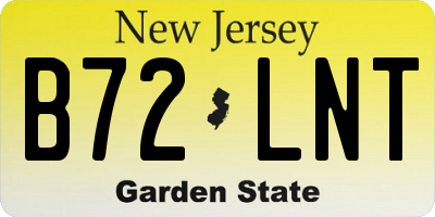 NJ license plate B72LNT