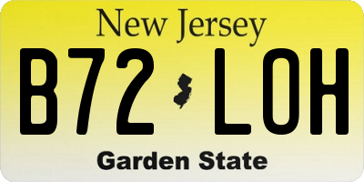 NJ license plate B72LOH
