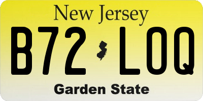 NJ license plate B72LOQ
