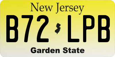 NJ license plate B72LPB