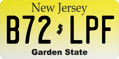 NJ license plate B72LPF