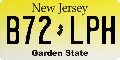 NJ license plate B72LPH
