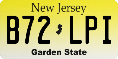 NJ license plate B72LPI