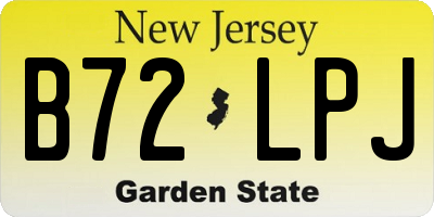 NJ license plate B72LPJ