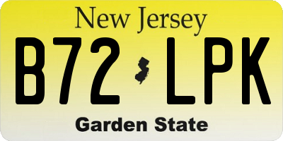 NJ license plate B72LPK