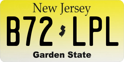 NJ license plate B72LPL