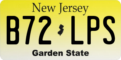 NJ license plate B72LPS