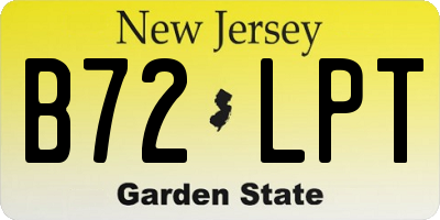 NJ license plate B72LPT