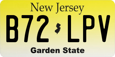 NJ license plate B72LPV