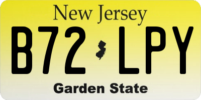 NJ license plate B72LPY